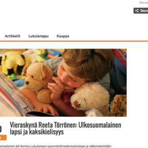 Ulkosuomalainen lapsi ja&nbsp;kaksikielisyys